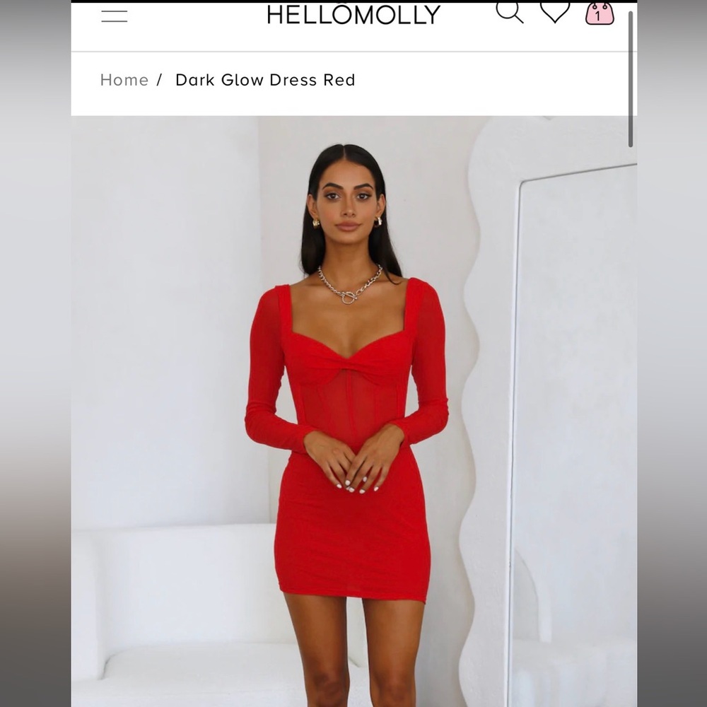 Hello Molly Dark Glow Red Dress